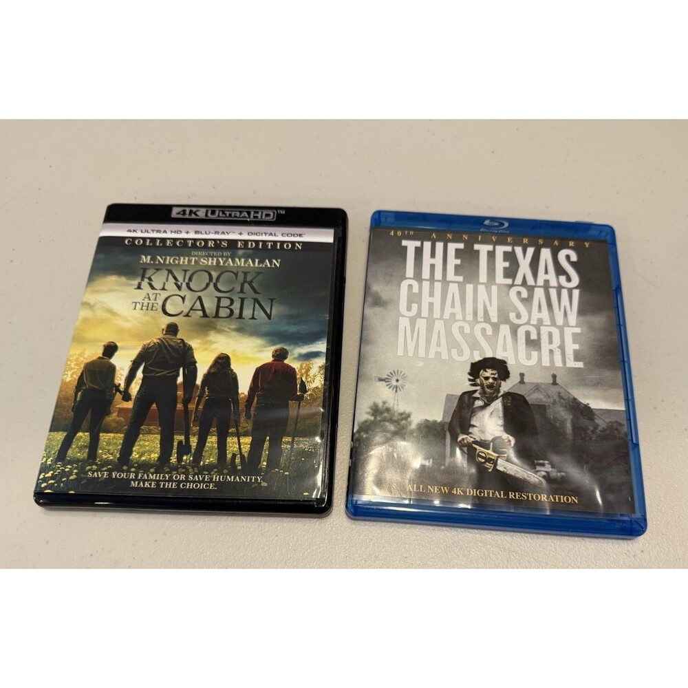 Texas Chainsaw Massacre & Knock at the Cabin Collector's Ed Horror Set of 2